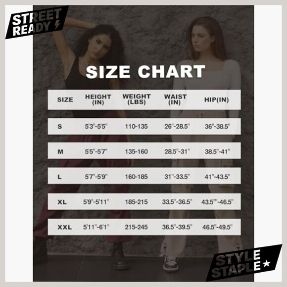 High Waisted Parachute Cargo Pants with 6 Pockets Quick Dry Water-Resistant - Picture 6 of 7